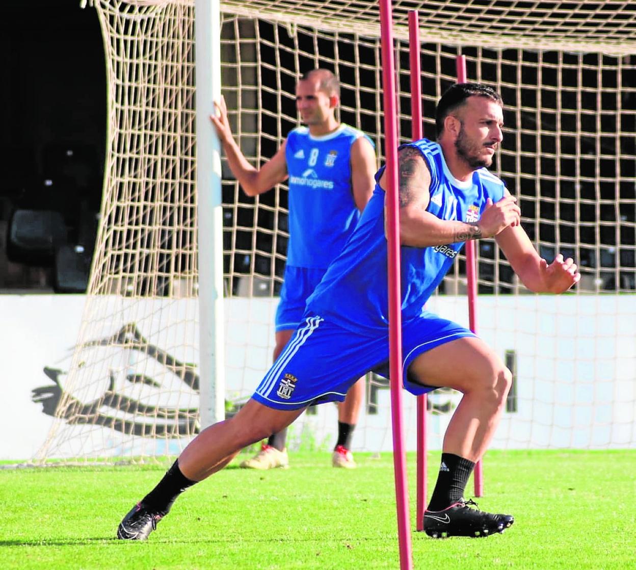 Elady, en un entrenamiento reciente en el Cartagonova.