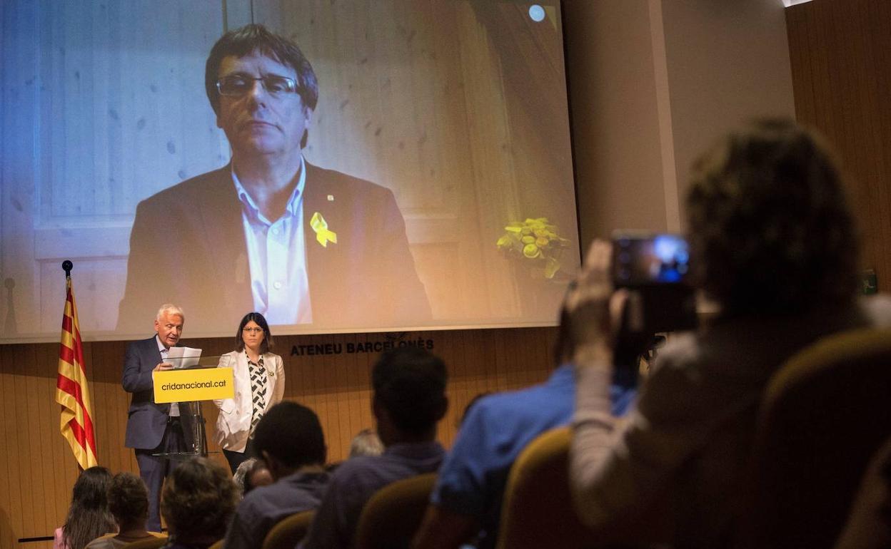 La Crida, promovida por Puigdemont, se presentó en sociedad en julio de 2018.