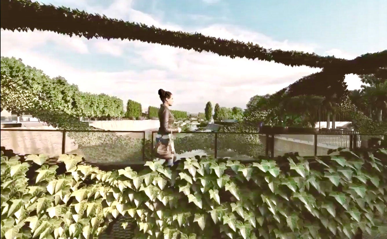 Imagen simulada de una de las nuevas zonas verdes.