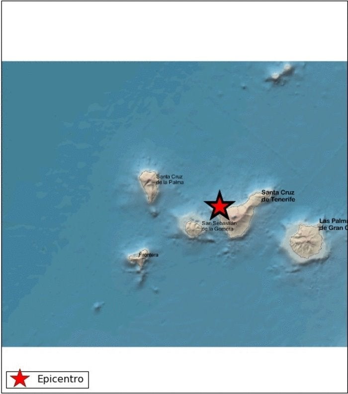 Un terremoto de magnitud 4,1 en Buenavista del Norte (Tenerife)