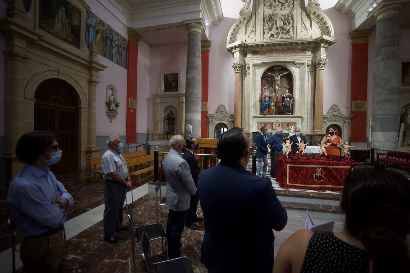 Fotos: Cultura entrega restaurados los cuatro ángeles del paso de la cofradía Cristo del Perdón