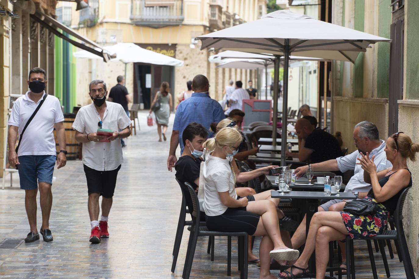 Fotos: Turistas en el centro de Cartagena