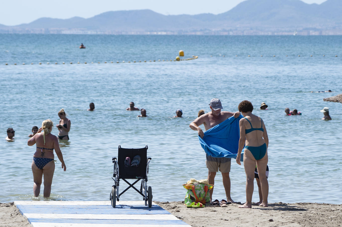 Fotos: Playas del Mar Menor durante este mes de agosto