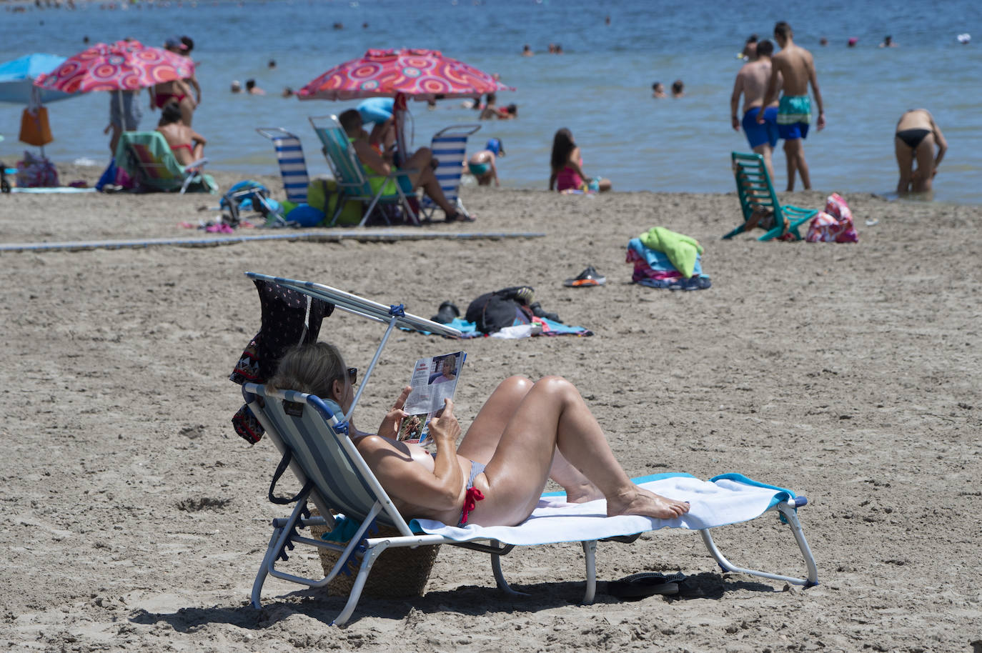 Fotos: Playas del Mar Menor durante este mes de agosto