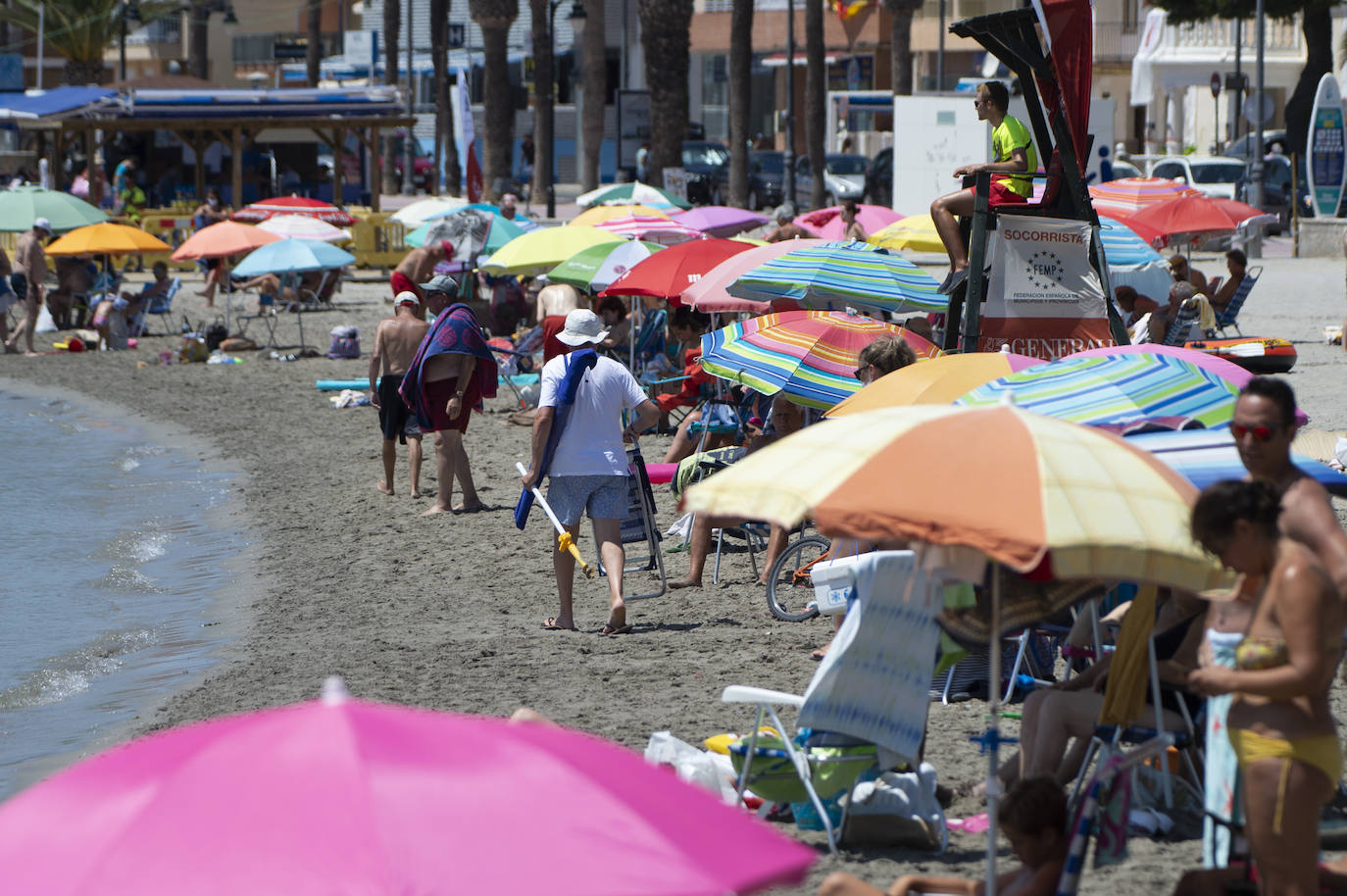 Fotos: Playas del Mar Menor durante este mes de agosto