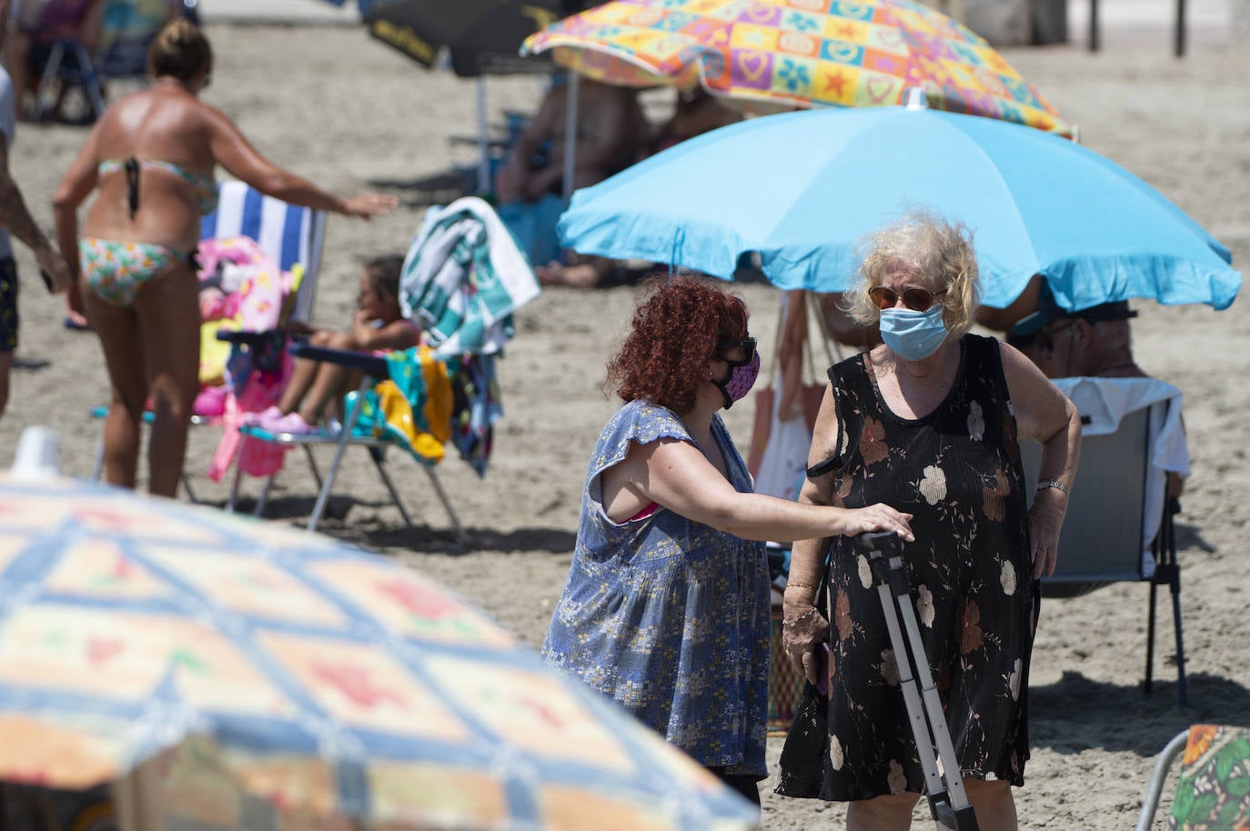 Fotos: Playas del Mar Menor durante este mes de agosto