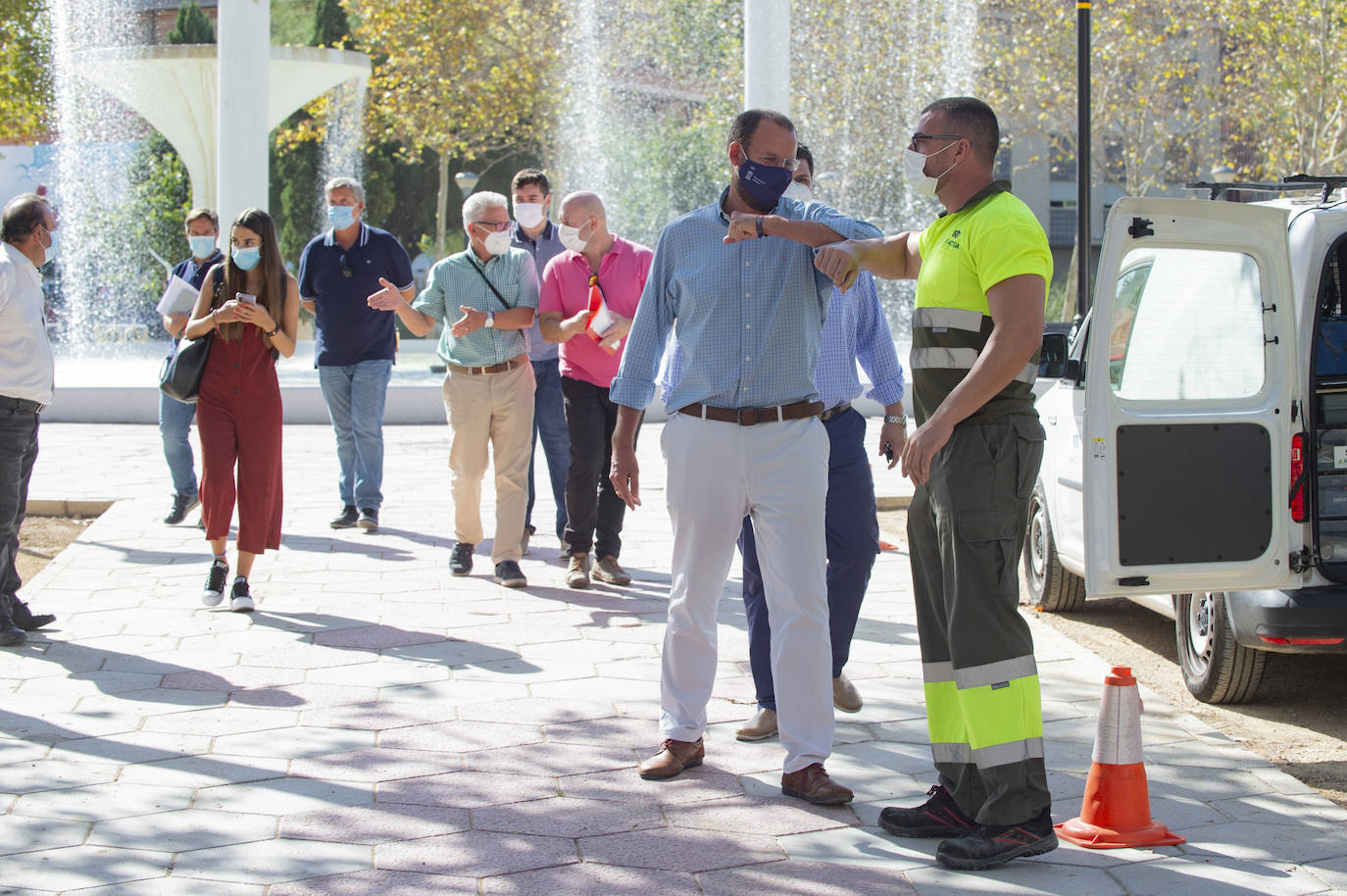 Fotos: Trabajos de limpieza y desinfección diarios en los parques de Murcia