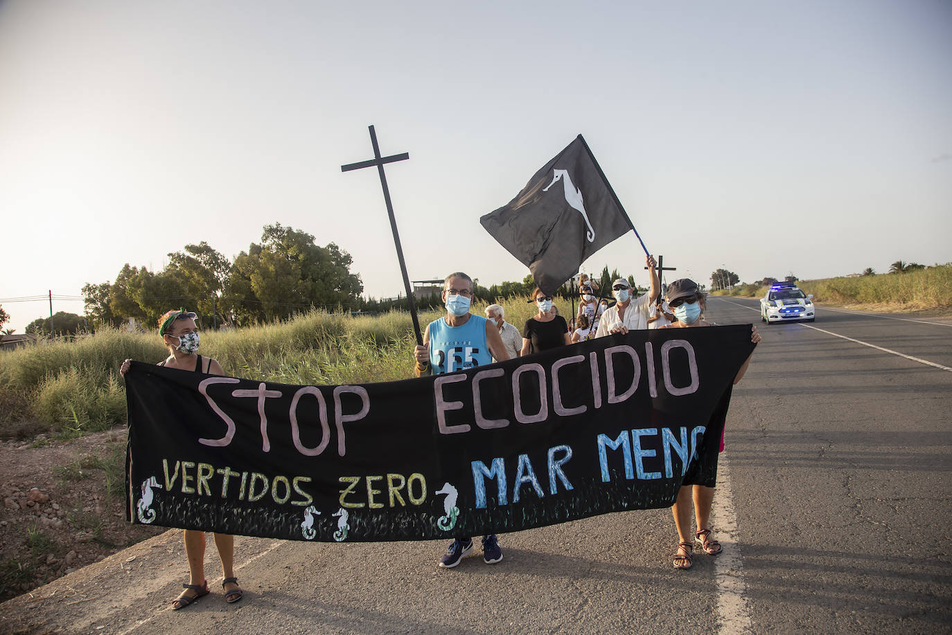 Fotos: Nueva protesta por la entrada de aguas contaminadas en el Mar Menor