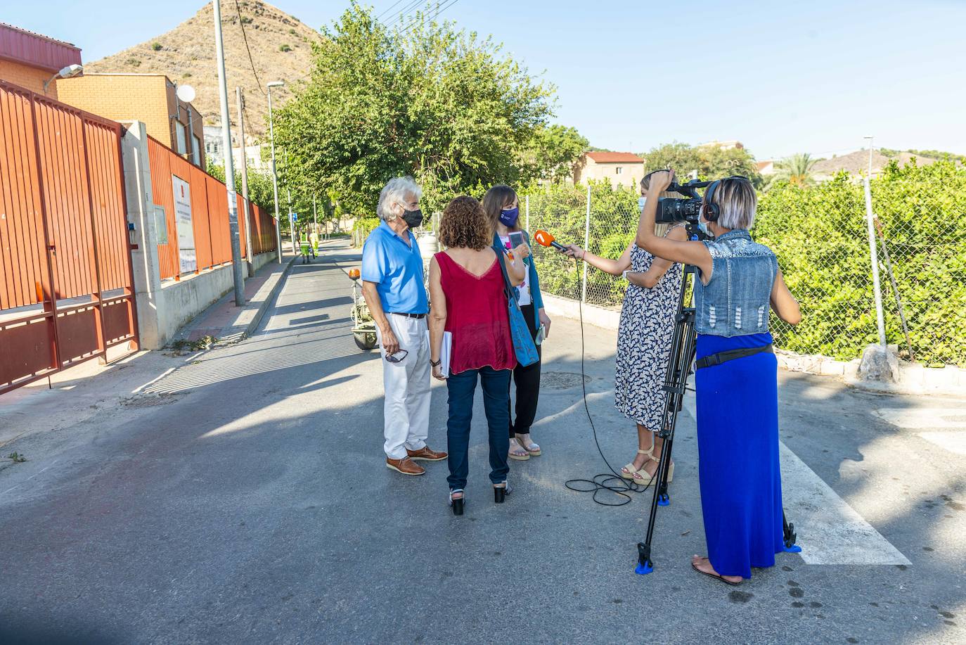 Fotos: Mensajes para prevnir el coronavirus junto a 116 colegios públicos de Murcia