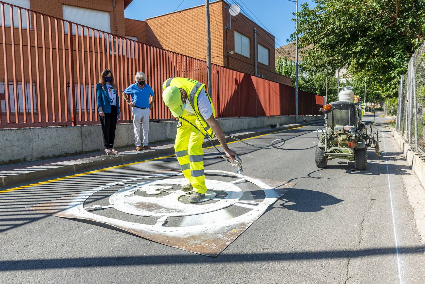 Fotos: Mensajes para prevnir el coronavirus junto a 116 colegios públicos de Murcia