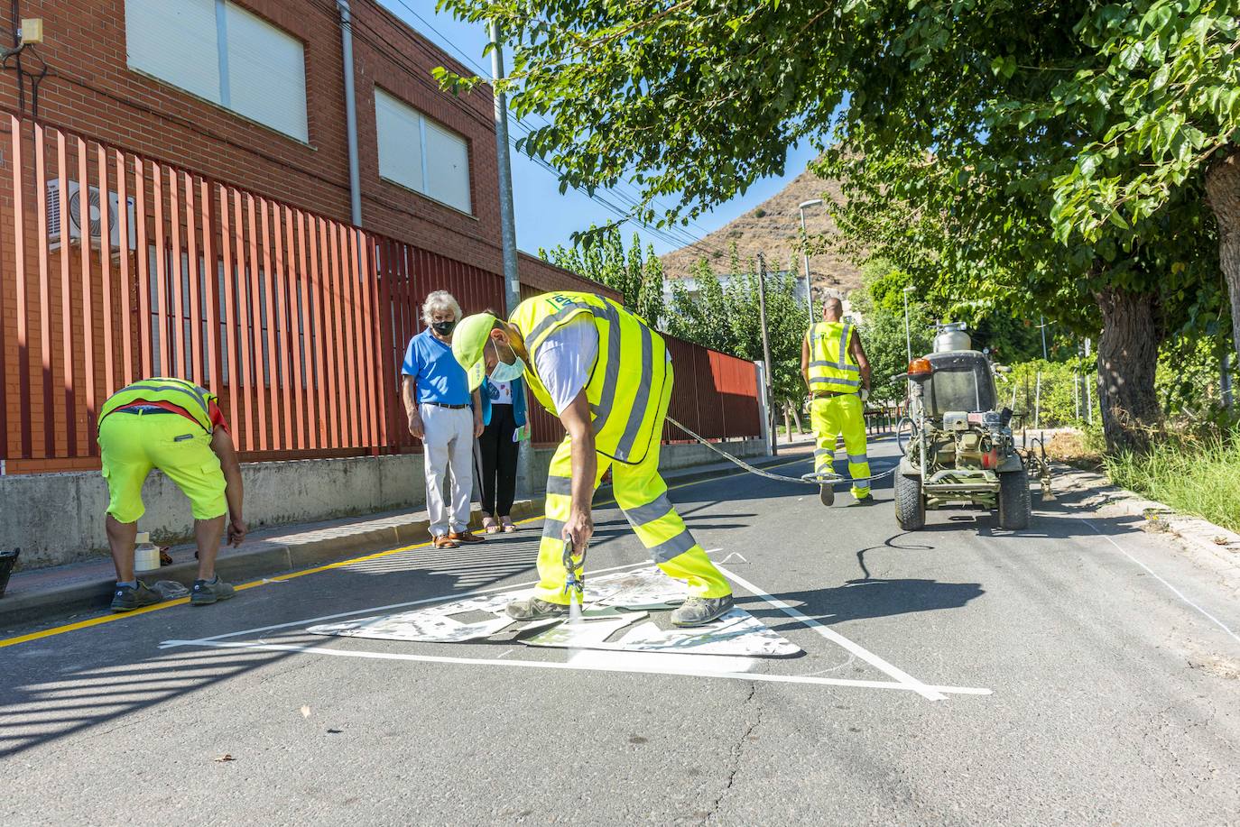Fotos: Mensajes para prevnir el coronavirus junto a 116 colegios públicos de Murcia
