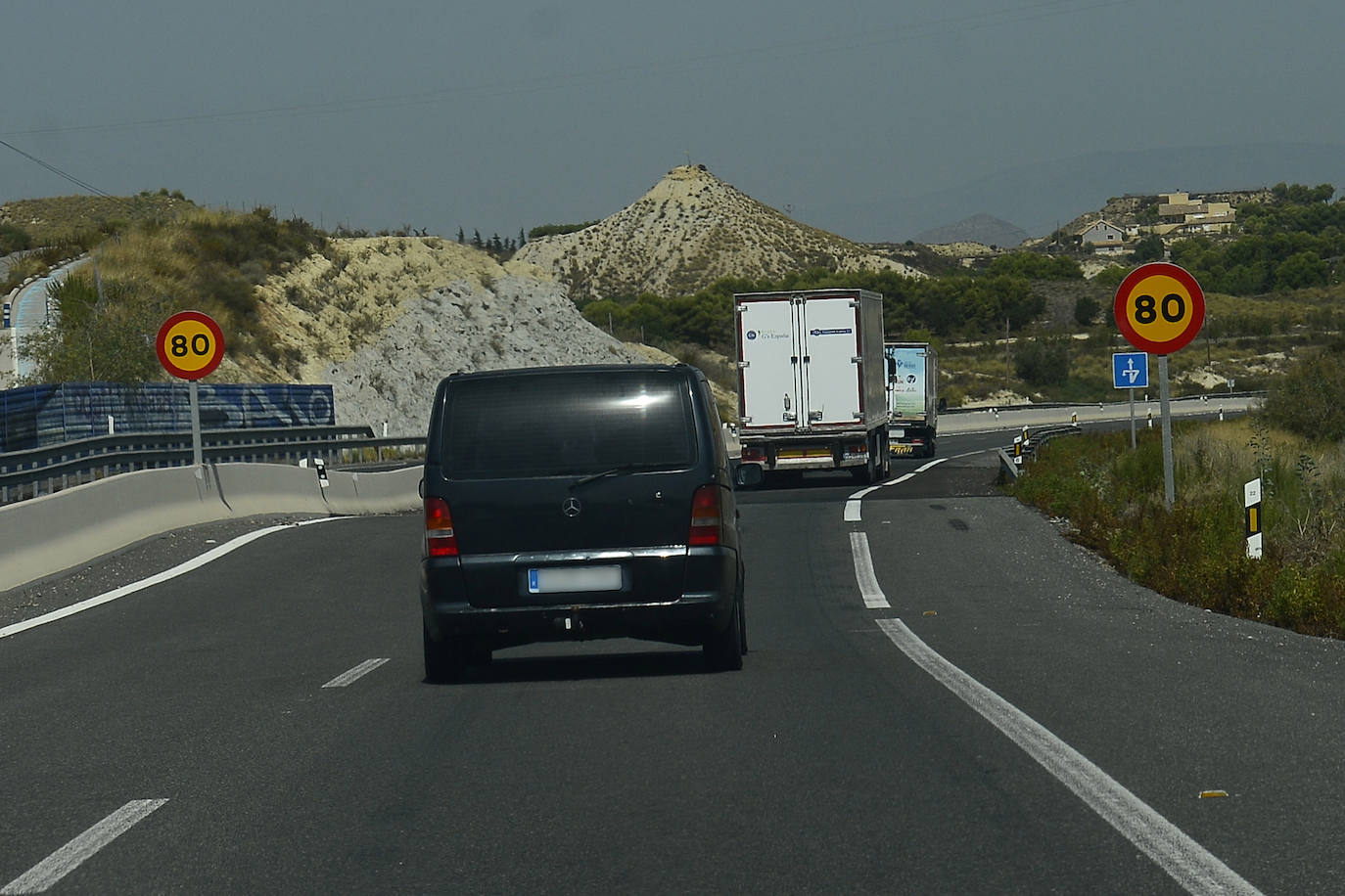 Fotos: Estado de los tramos con defectos y peligros en la autovía Zeneta-San Javier