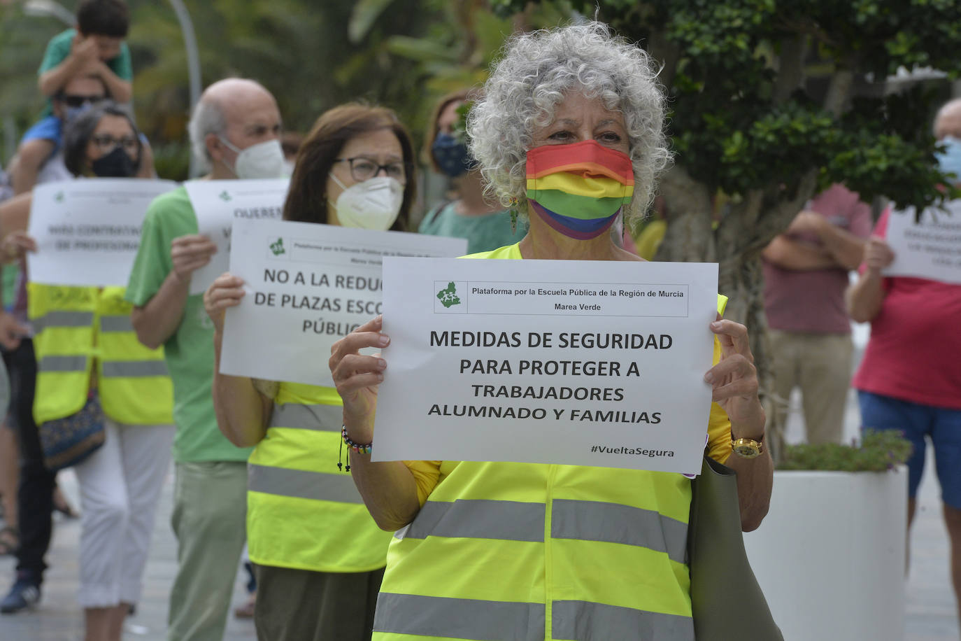 Fotos: Concentración de la Marea Verde contra las medidas del inicio escolar