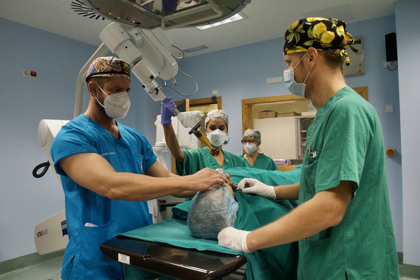 Fotos: Radioterapia en la mesa del quirófano