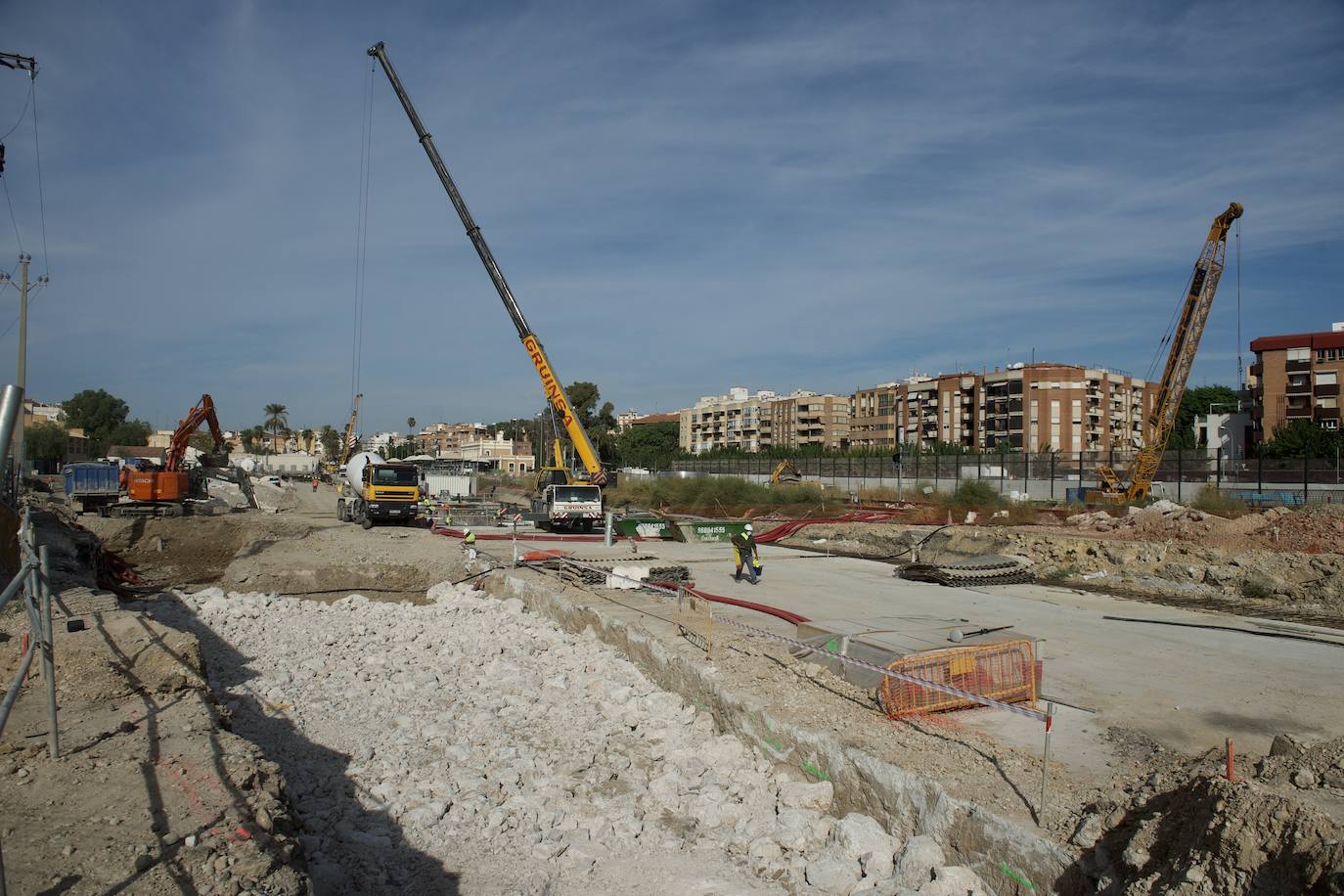 Fotos: Montan la vía para abrir el soterramiento en Murcia