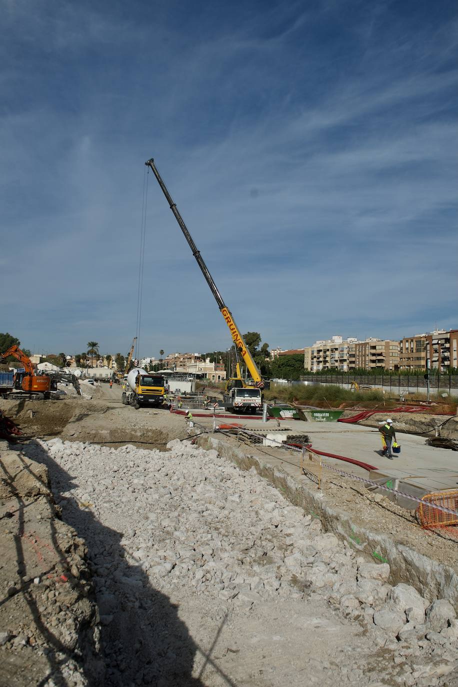 Fotos: Montan la vía para abrir el soterramiento en Murcia
