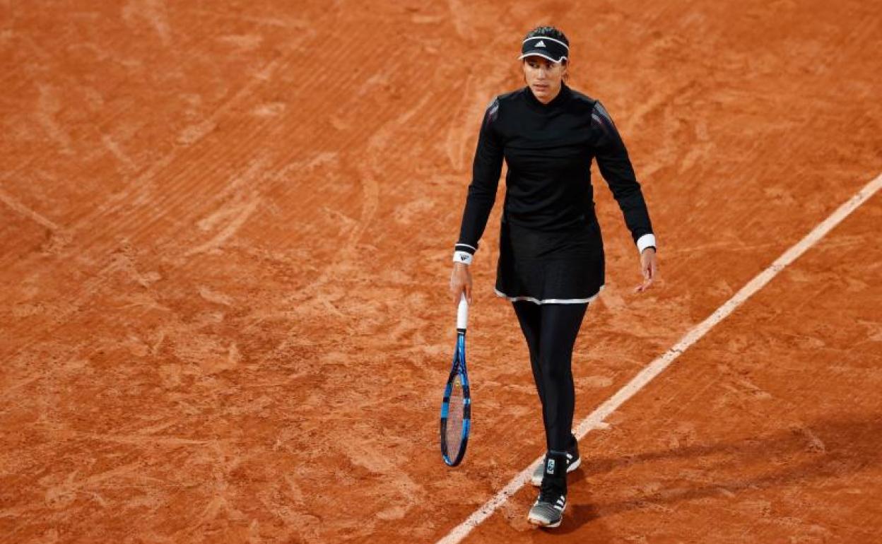 Garbiñe Muguruza, durante su partido ante Danielle Collins.