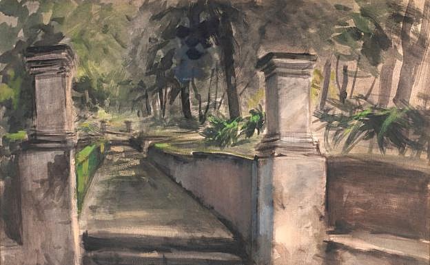 'Jardín Borda', de 1951, una de las piezas de Ramón Gaya que la viuda dona al museo. 