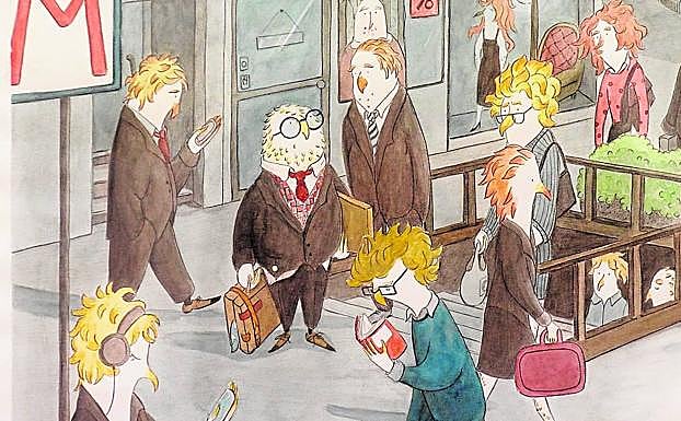 Dibujo de María Moya que se exhibe en la exposición 'Ilustradoras murcianas'. 