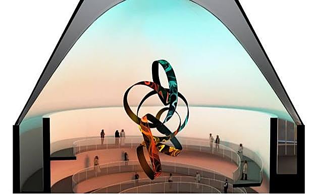 'Dinamo', la obra artística de Daniel Canogar que recibirá a los visitantes. 