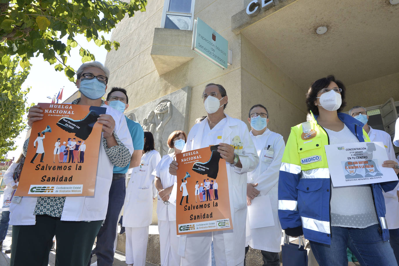 Fotos: Huelga de los médicos en el centro de salud de San Andrés por la crisis del coronavirus en la Región