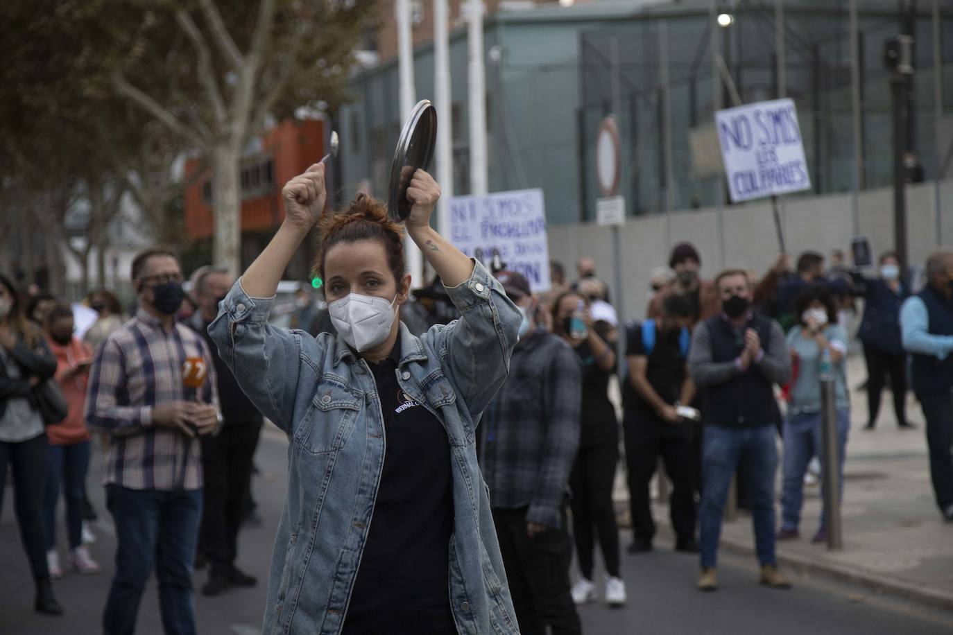 Fotos: Protesta de los hosteleros de Cartagena