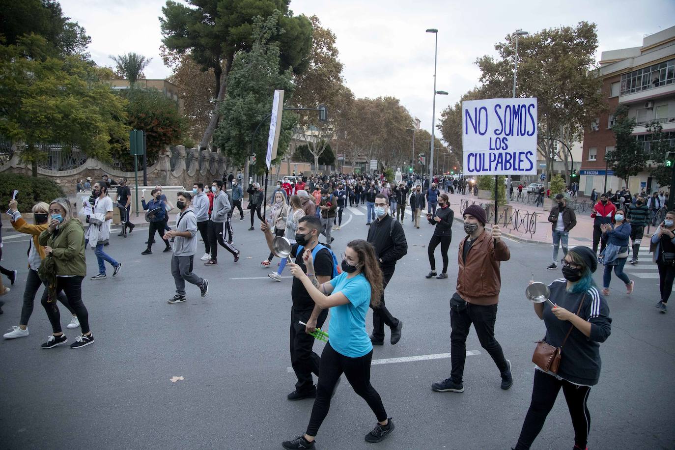 Fotos: Protesta de los hosteleros de Cartagena