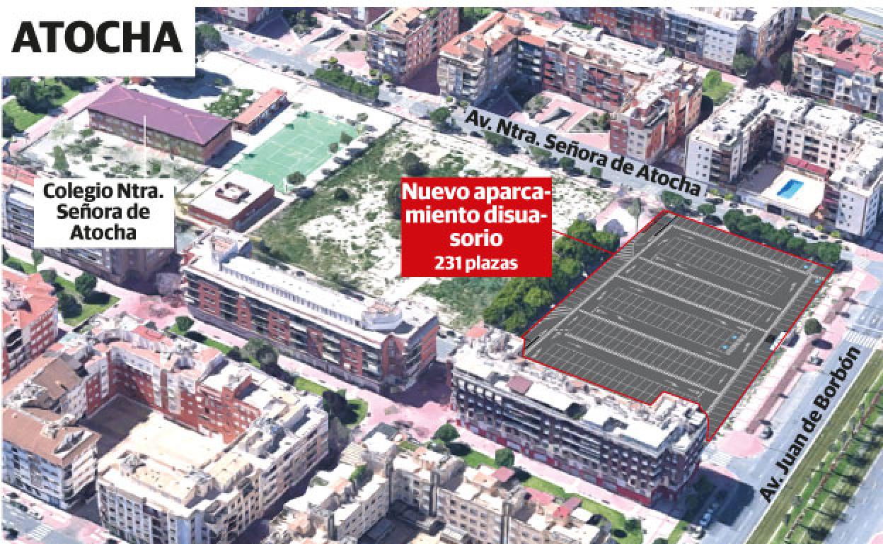 Ronda Sur y Juan de Borbón tendrán en enero dos nuevos parkings disuasorios