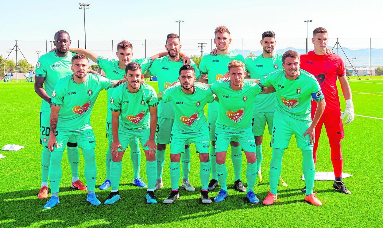 Once de inicio del Lorca Deportiva en su encuentro ante El Ejido. 