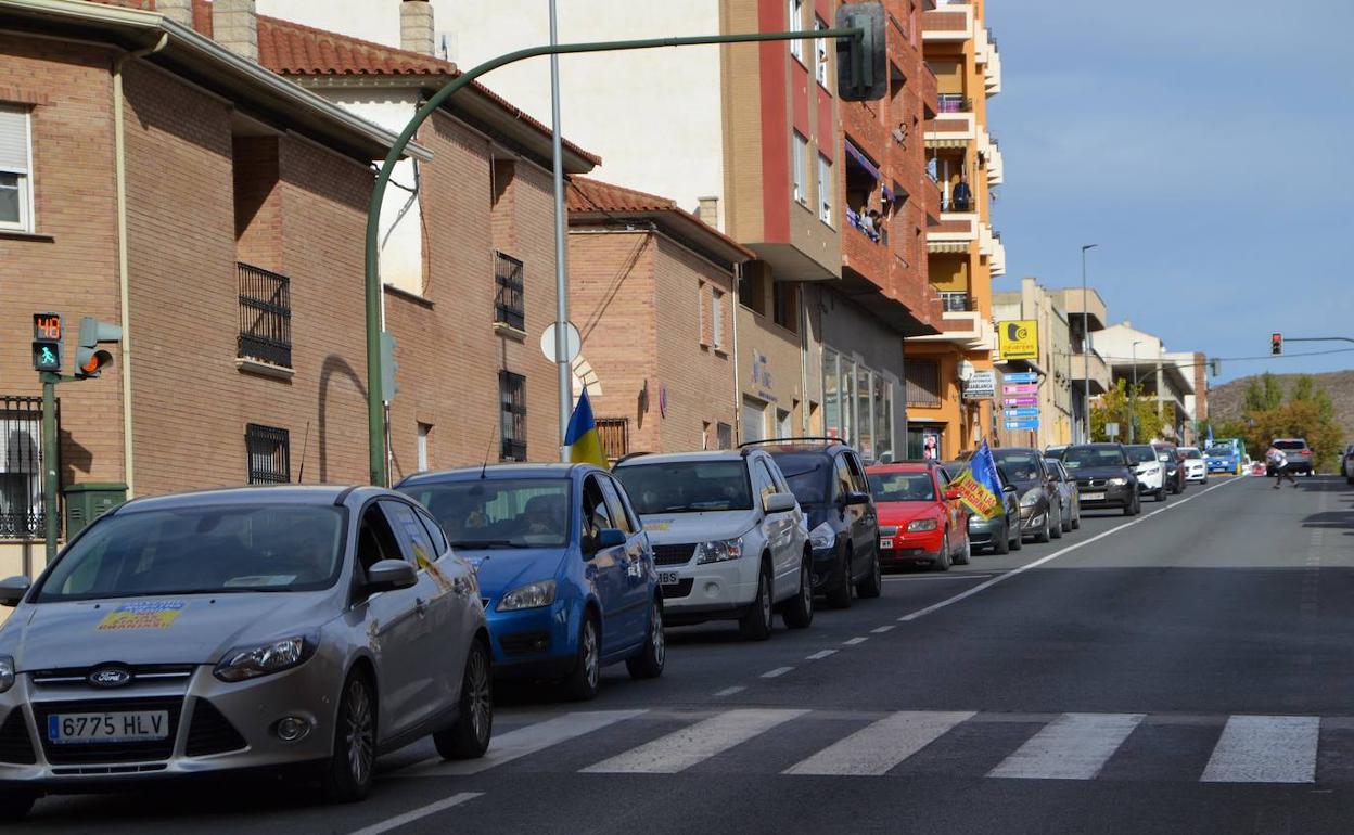 Un momento de la marcha, este lunes, en Jumilla. 