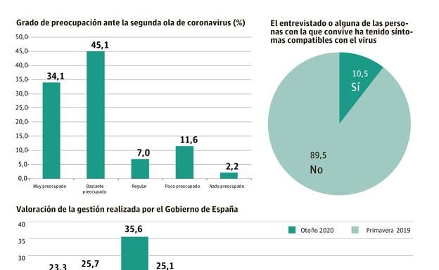 Gráfico. Grado de preocupación ante la segunda oleada del coronavirus.