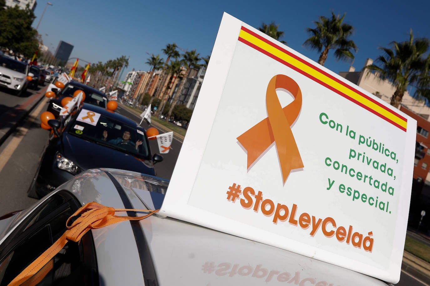Fotos: La &#039;marea naranja&#039; recorre el centro de Murcia contra la &#039;ley Celaá&#039;