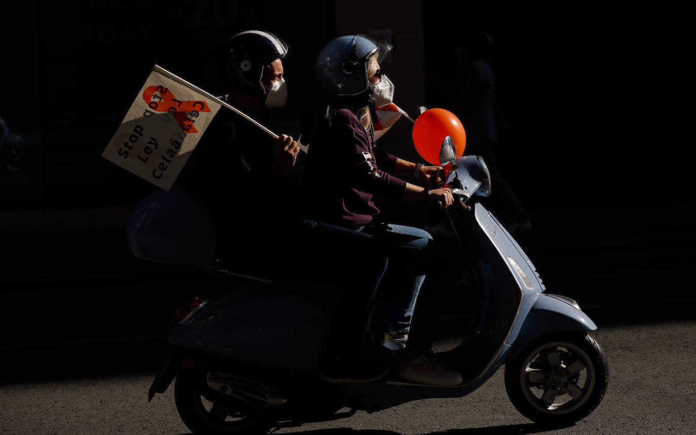 Fotos: La &#039;marea naranja&#039; recorre el centro de Murcia contra la &#039;ley Celaá&#039;