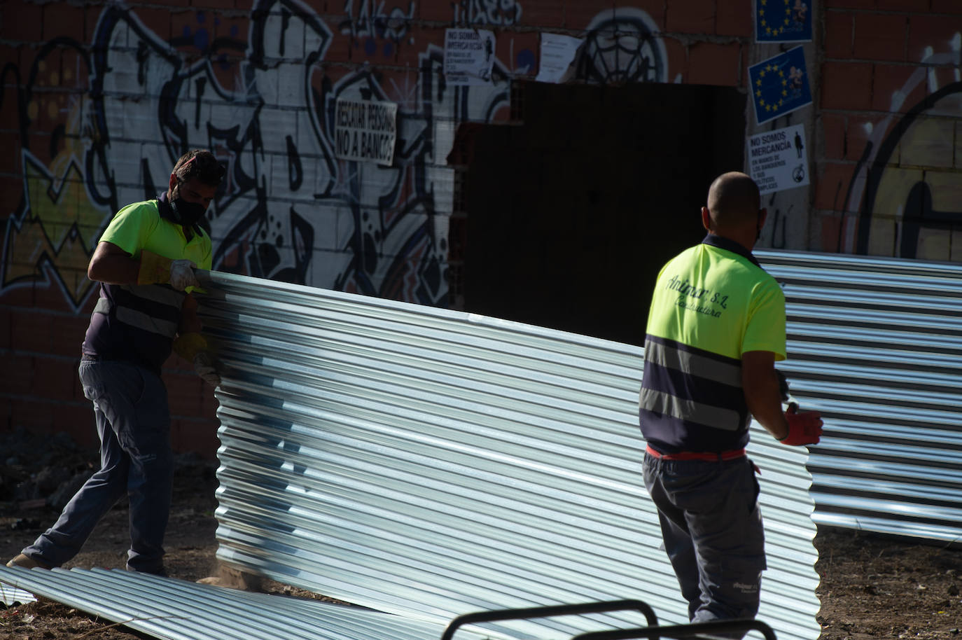 Fotos: Protestas por el desalojo de un edificio ocupado en el barrio murciano de San Pío