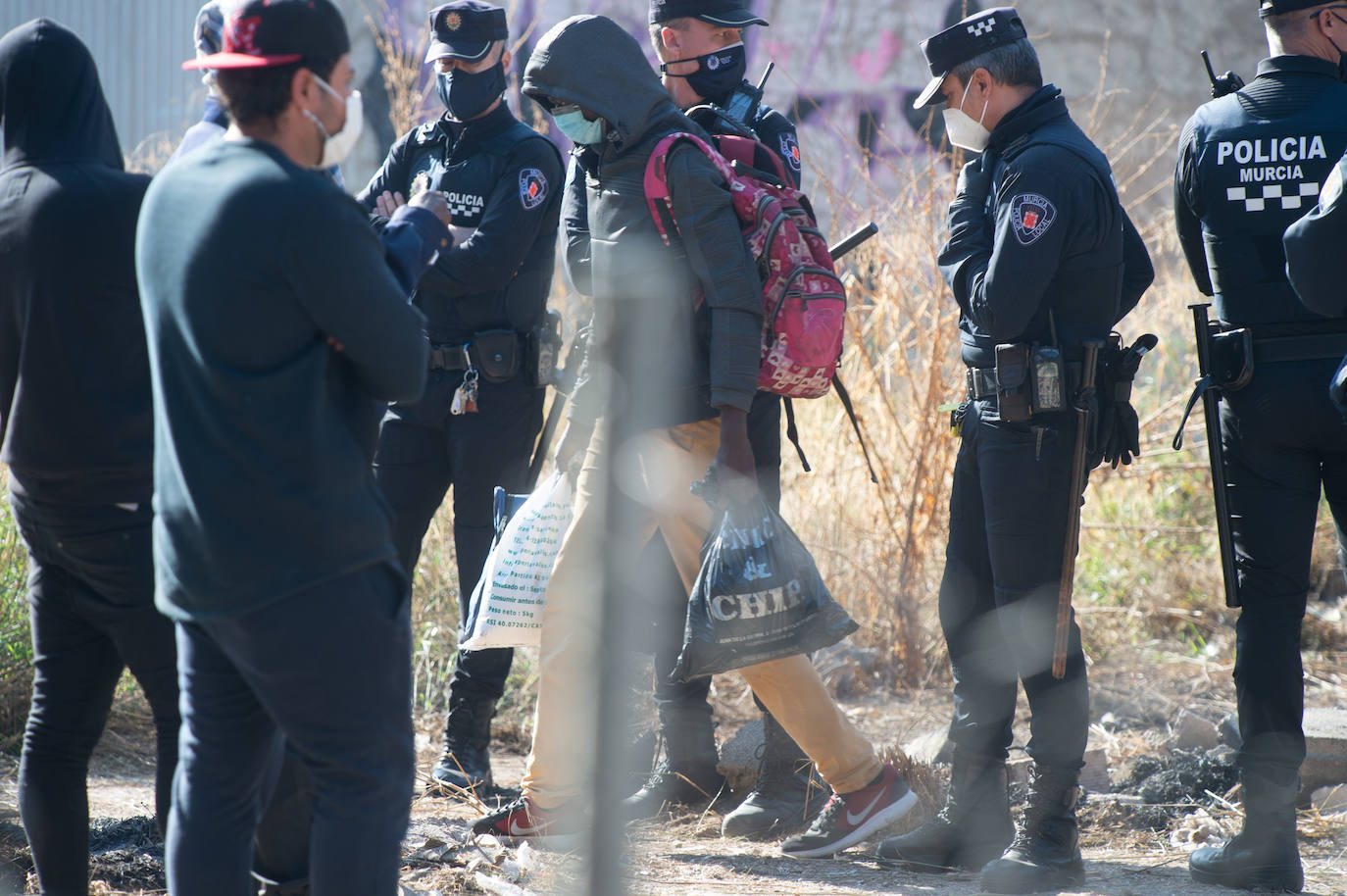 Fotos: Protestas por el desalojo de un edificio ocupado en el barrio murciano de San Pío