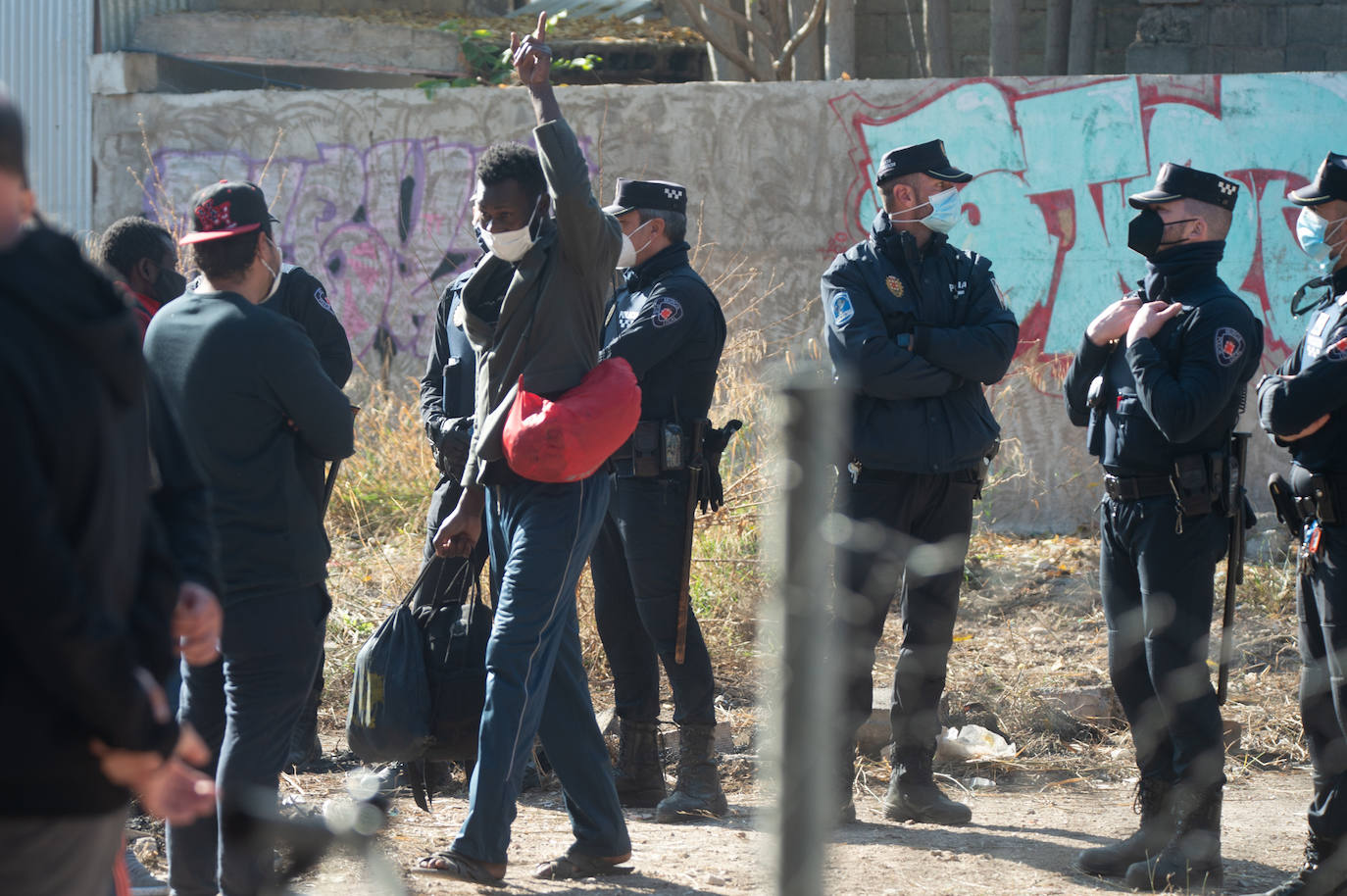 Fotos: Protestas por el desalojo de un edificio ocupado en el barrio murciano de San Pío