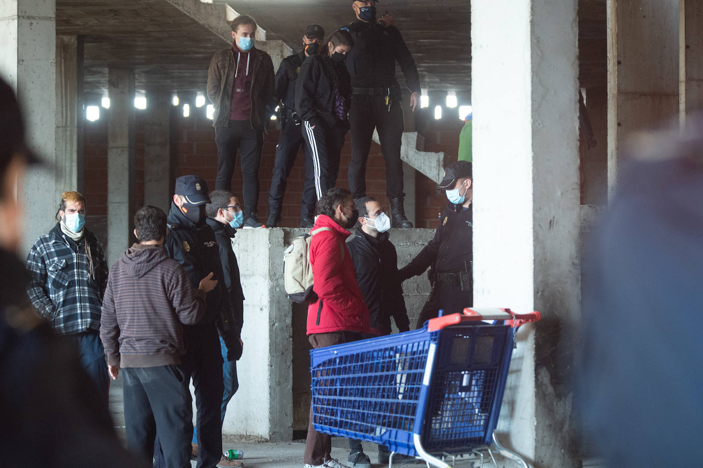 Fotos: Protestas por el desalojo de un edificio ocupado en el barrio murciano de San Pío