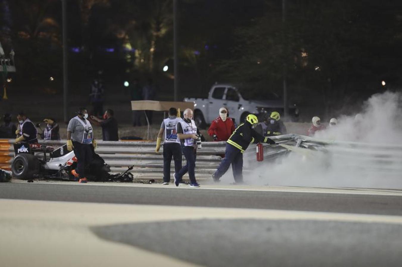 Fotos: Las impactantes imágenes del accidente de Grosjean