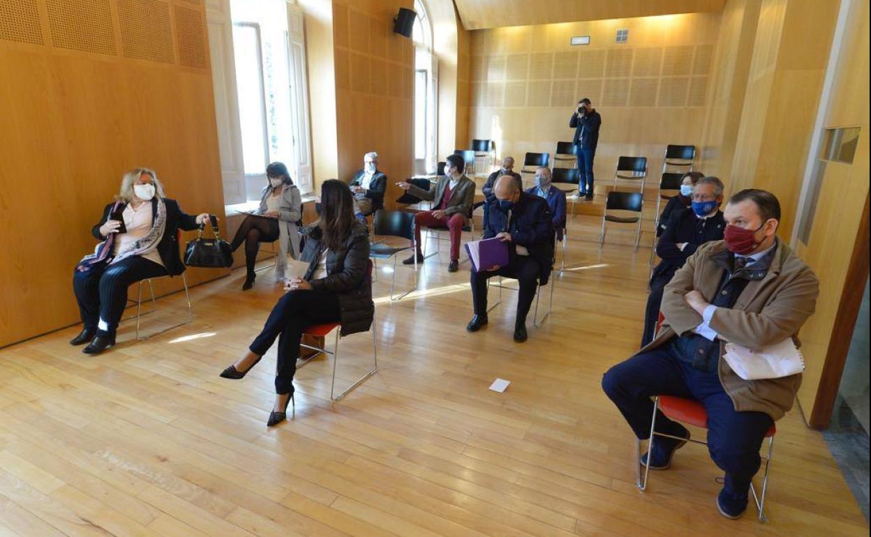 Reunión de la Mesa de la Justicia, el pasado viernes en el Palacio Consistorial. 