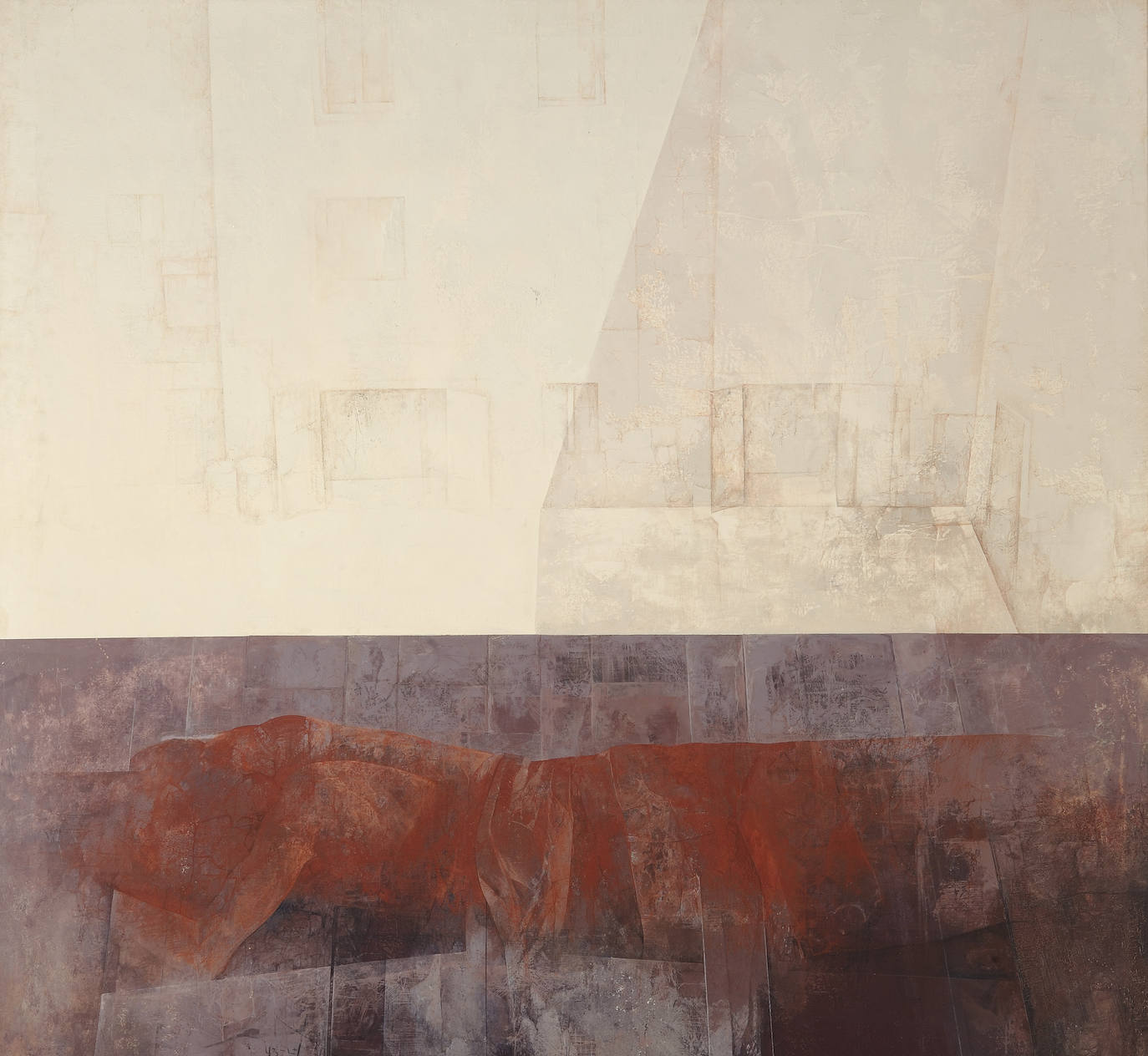 Figura tendida en rojo 1973 - Pedro Cano