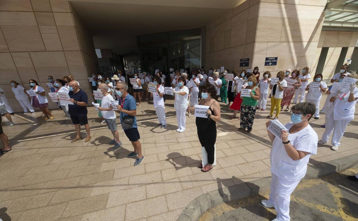 Imagen de archivo de una protesta en el hospital Santa Lucía.
