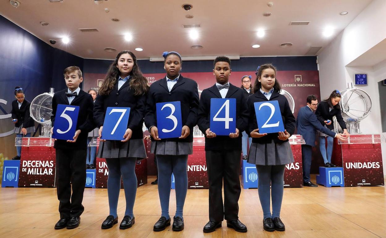 El número ganador del primer premio de la Lotería del Niño 2020.