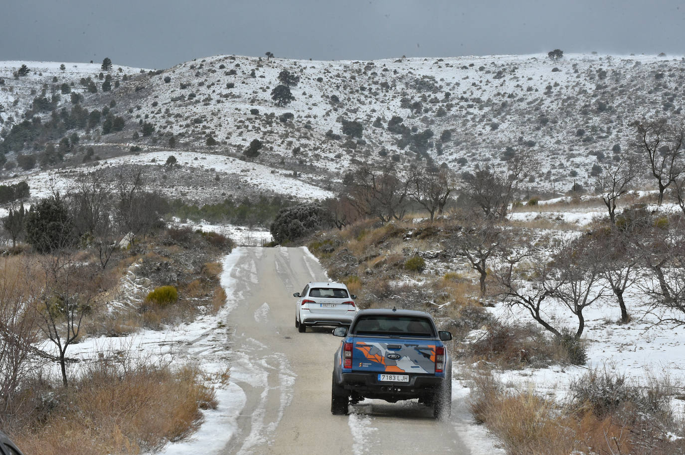 Fotos: El 2021 llega con nieve a Moratalla y Caravaca