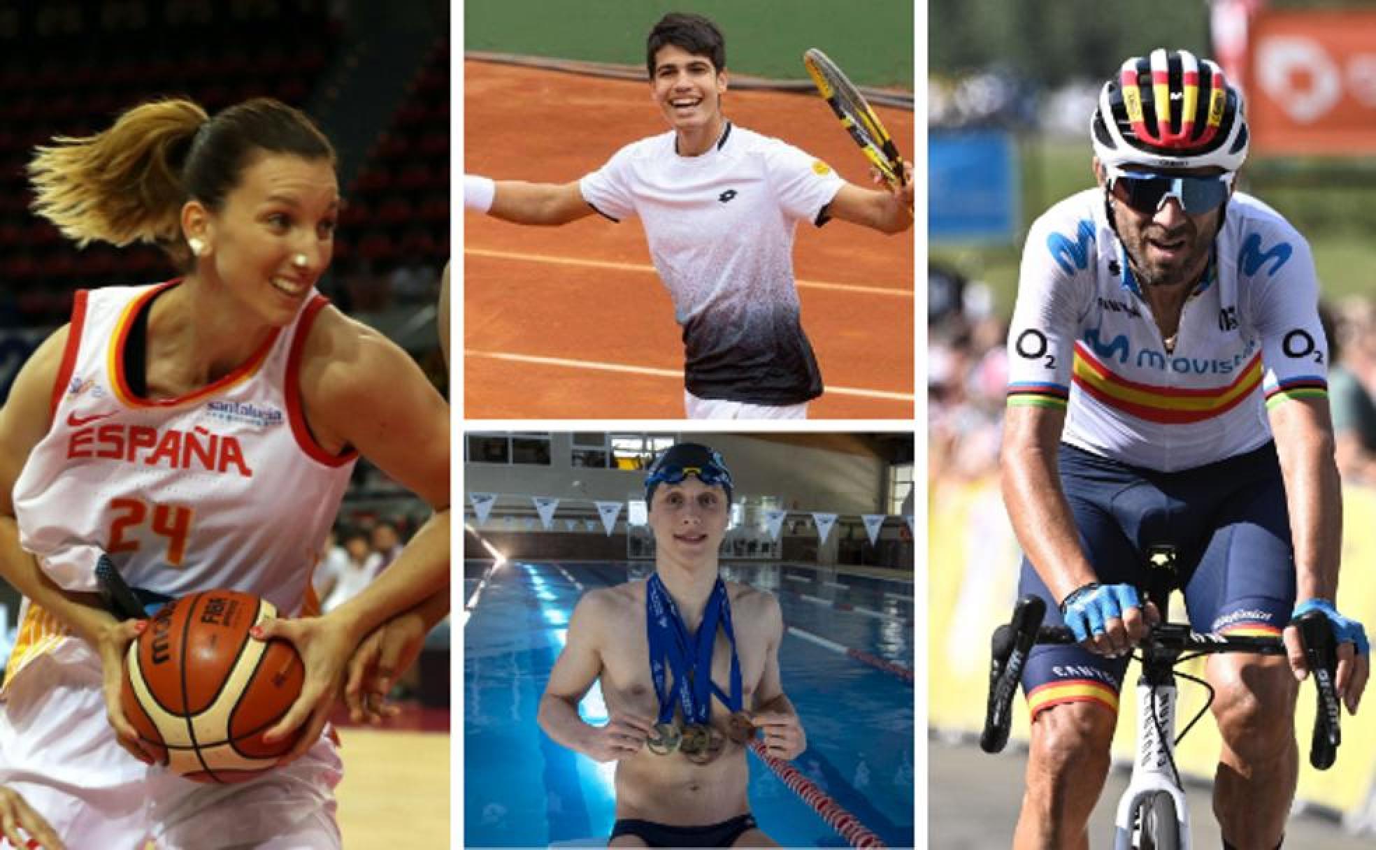 Laura Gil, Carlos Alcaraz, Alejandro Puebla y Alejandro Valverde.