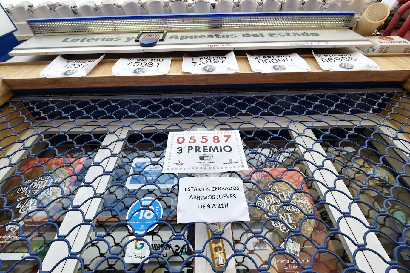 La Administración El Perolo de San Pedro del Pinatar vende el tercer premio de la Lotería del Niño 2021.