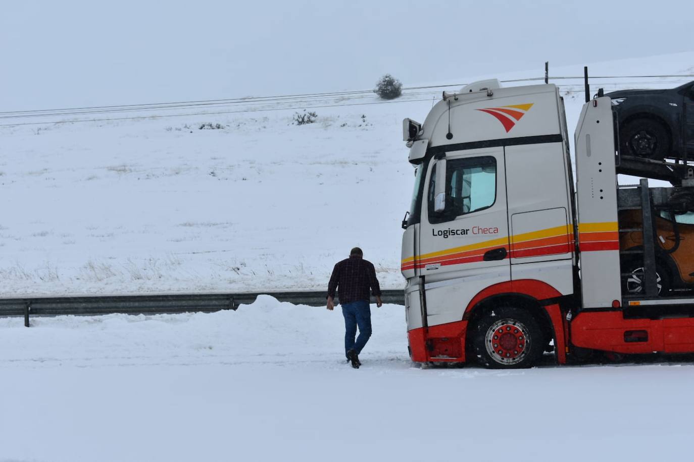 Acumulación de nieve en El Moral (Caravaca)