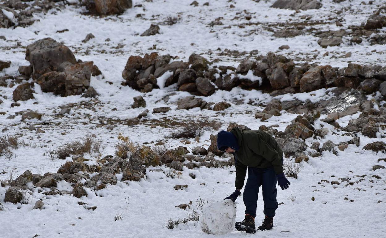 Nevada en las tierras altas de Caravaca de la Cruz y Moratalla, en una imagen de archivo.