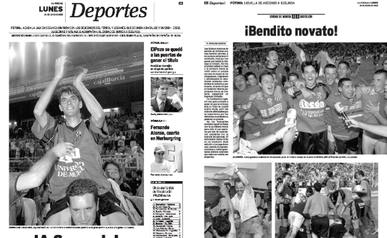 30/06/2003 LA VERDAD se volcó para cubrir el histórico ascenso a Segunda del Ciudad, un equipo que llegó a esta categoría del fútbol español muy rápido. Fue fundado en el verano de 1999./