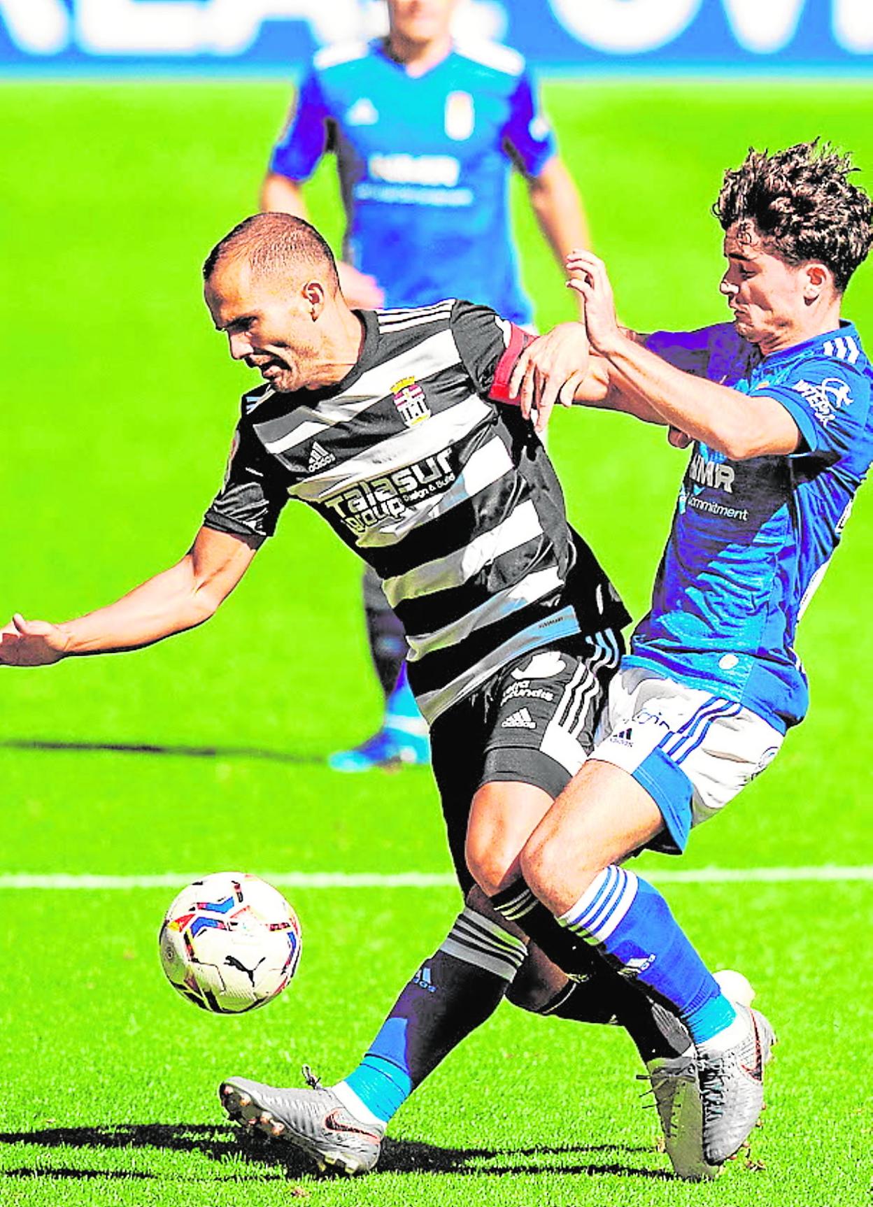 Verza, en el Oviedo-Cartagena del arranque de la temporada 2020-21. 