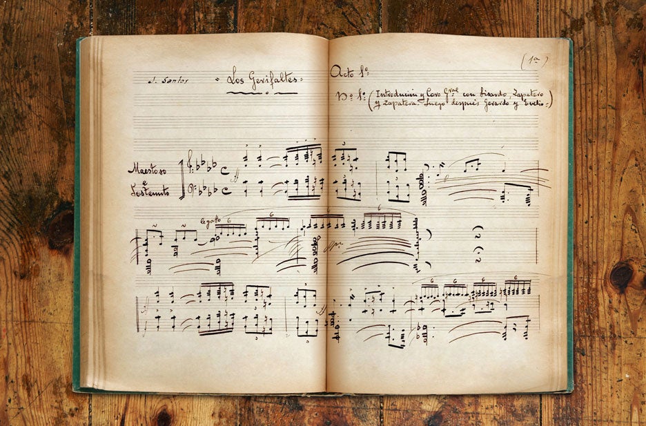 Original del preludio de 'Los Gerifaltes'.